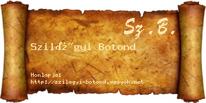 Szilágyi Botond névjegykártya